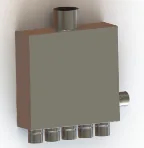 Razdelilna komora inox s šestimi oziroma sedmimi priključki Ø75 mm